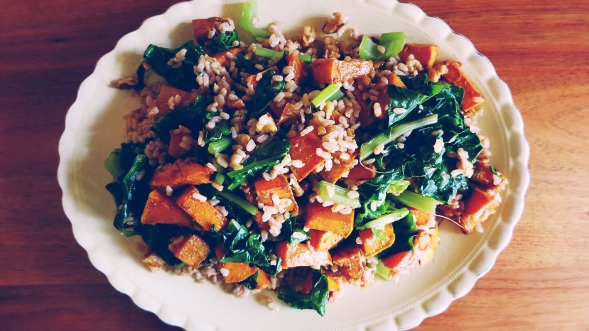 brown rice & pumpkin salad recipe